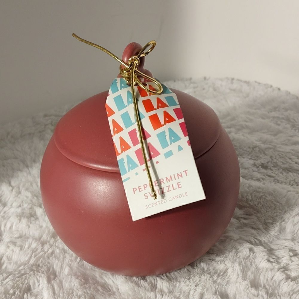 Peppermint Swizzle Christmas Ornament Scented Candle